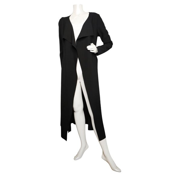 FINDERS Keepers Long Belted Black Duster Cardigan Classic - Picture 4 of 16